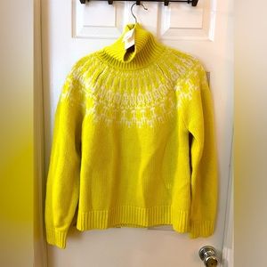 Tory Burch Merind Fair Isle NWT in Lemon Color